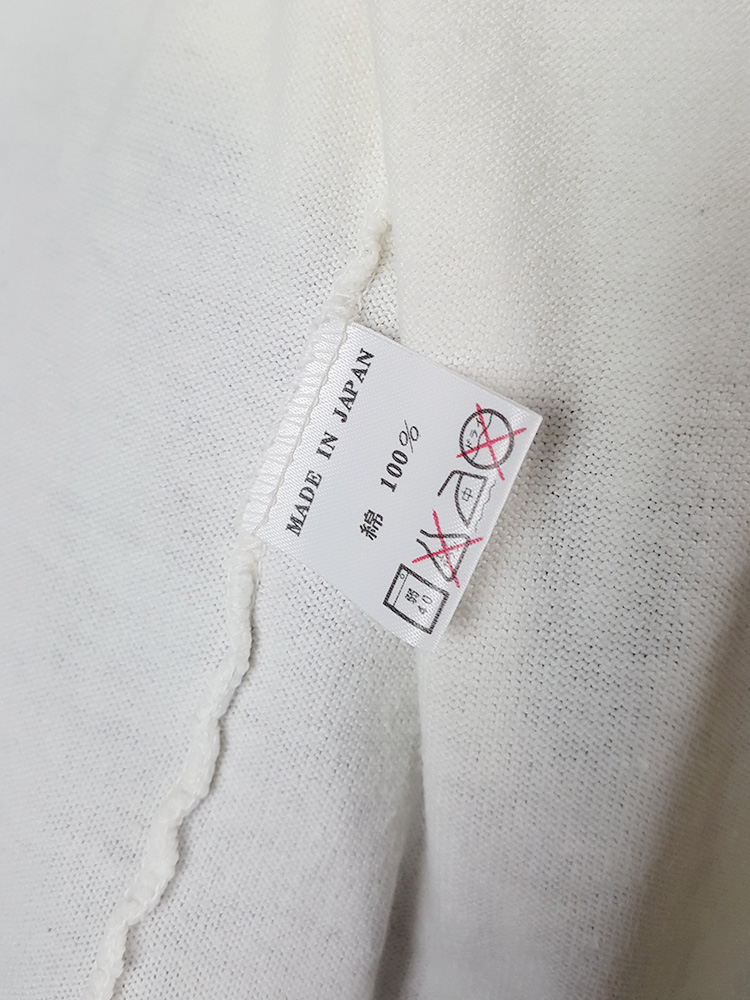 Yohji Yamamoto Y's for men white inside out t-shirt — 80's - V A N II T A S