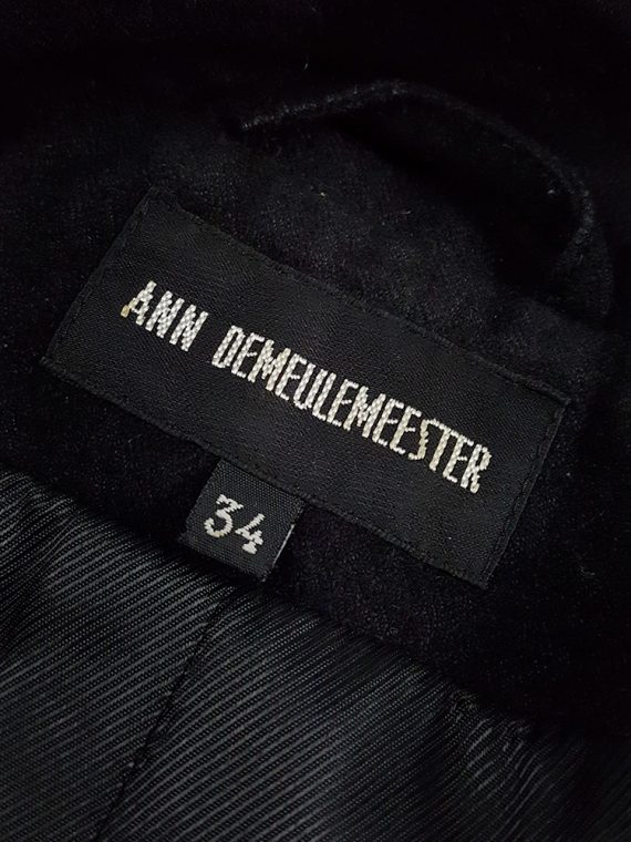 vaniitas vintage Ann Demeulemeester black biker jacket with zip-off panels runway fall 2011 140340(0)