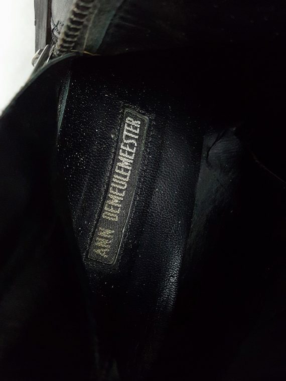 vaniitas vintage Ann Demeulemeester black flat triple lace boots fall 2008 202740