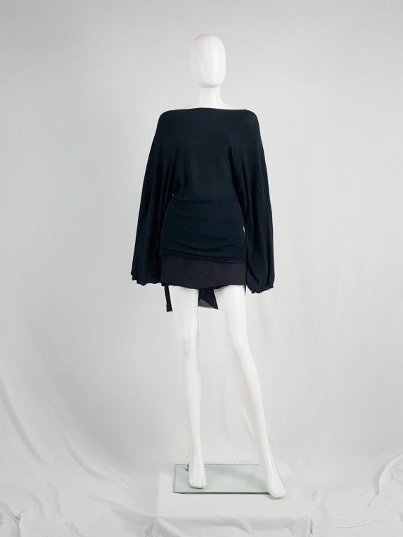 vaniitas vintage Ann Demeulemeester black jumper with wide sleeves spring 2001 162140
