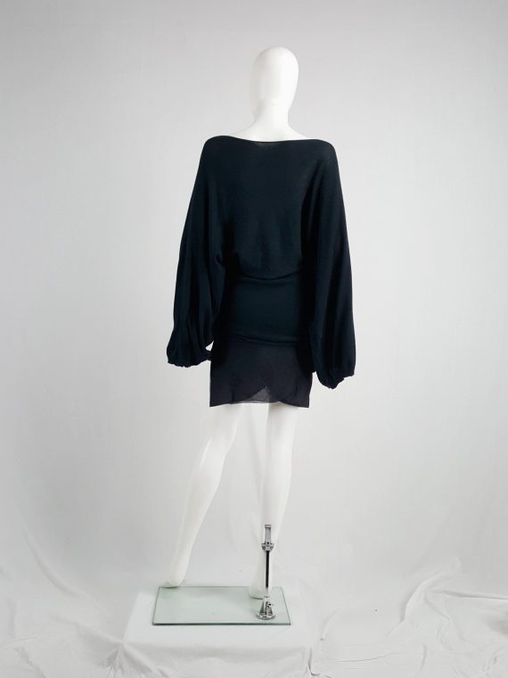 vaniitas vintage Ann Demeulemeester black jumper with wide sleeves spring 2001 162440
