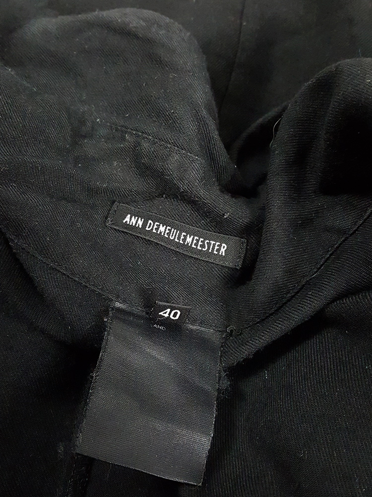 Ann Demeulemeester black shirt with double buttoned front panel — fall ...
