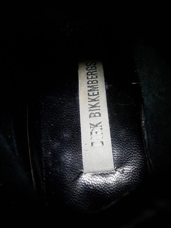 vaniitas vintage Dirk Bikkembergs black boots with laces through the soles 1990s 90s 155402