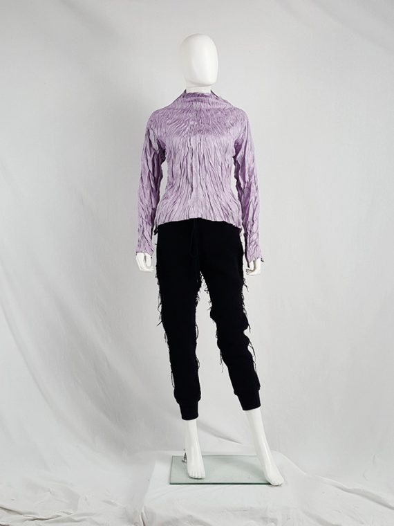 vaniitas vintage Issey Miyake Pleats Please creased purple jumper 1446