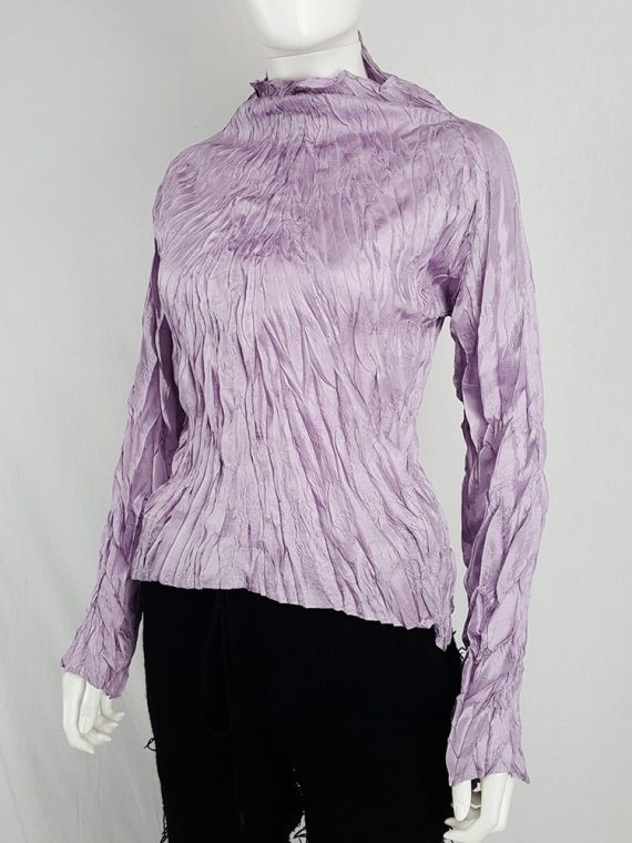 vaniitas vintage Issey Miyake Pleats Please creased purple jumper 144725