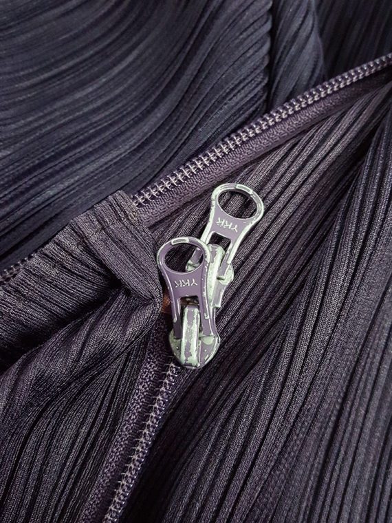 vaniitas vintage Issey Miyake Pleats Please purple pleated cardigan with square shoulders 131245