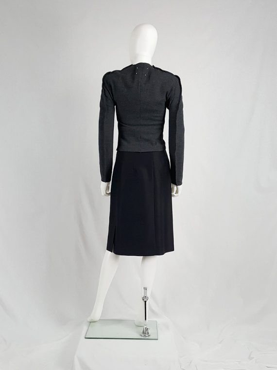 vaniitas vintage Maison Martin Margiela black backwards skirt fall 2000 175925