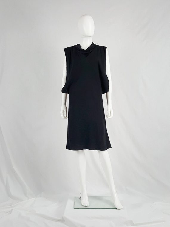 vaniitas vintage Maison Martin Margiela black square dress with open sides fall 2007 133420
