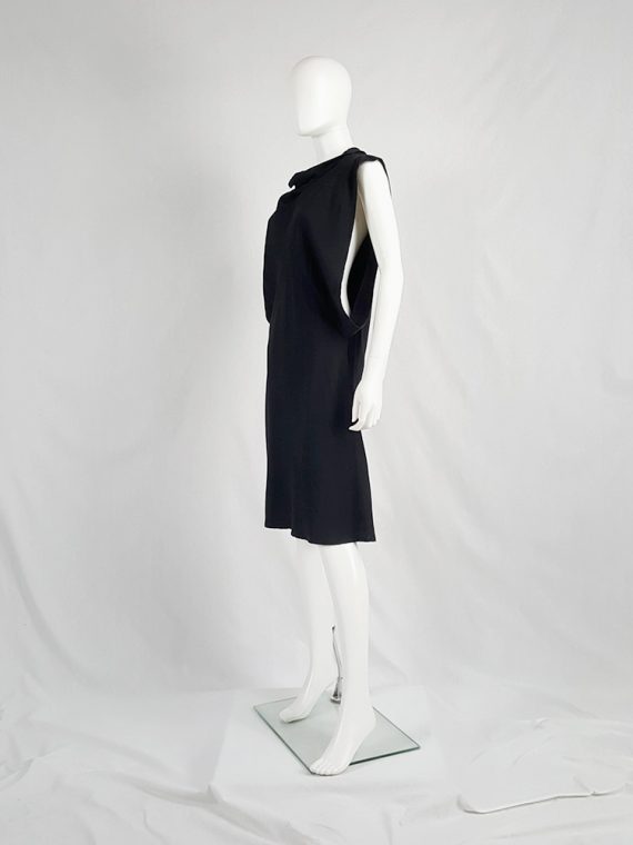 vaniitas vintage Maison Martin Margiela black square dress with open sides fall 2007 133703