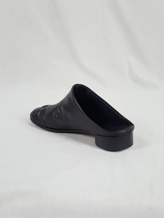 vaniitas vintage Maison Martin Margiela black tabi slipper with low heel spring 2002 125228
