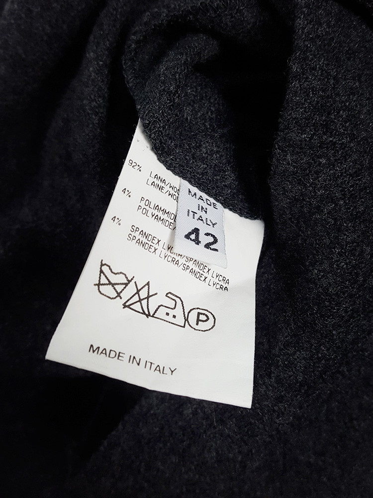 Maison Martin Margiela grey flat jacket — fall 1998 - V A N II T A S