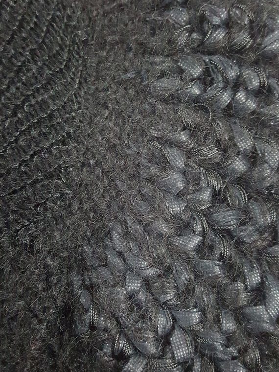 vaniitas vintage Noir Kei Ninomiya black knit top with dramatic curved sleeves fall 2013 142256