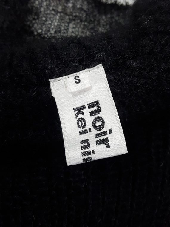 vaniitas vintage Noir Kei Ninomiya black knit top with dramatic curved sleeves fall 2013 142339