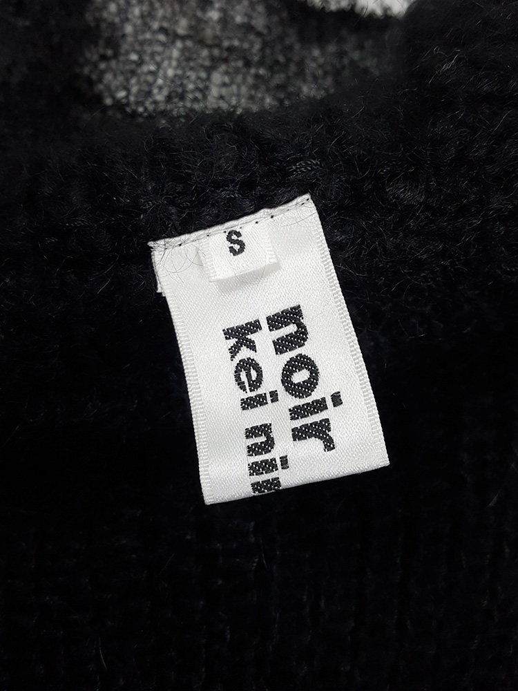Noir Kei Ninomiya black knit top with large rounded sleeves — fall 2013 ...