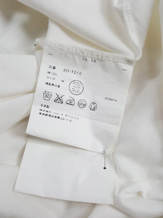 vaniitas vintage Noir Kei Ninomiya white t-shirt gathered by rows of pearls spring 2015 140149