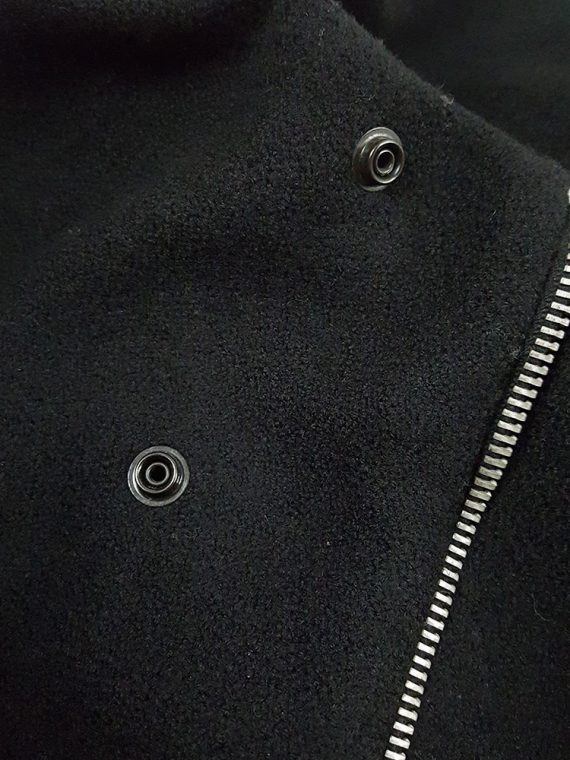 vaniitas vintage Rick Owens GLEAM black asymmetric jacket with oversized neckline fall 2010 140203