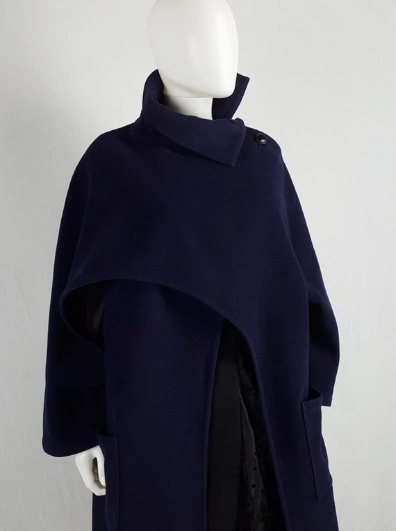 vaniitas vintage Yohji Yamamoto dark blue oversized sculptural coat 1980s 191821