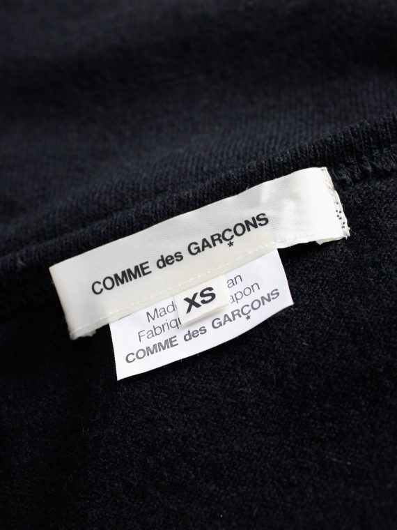 vaniitas vintage Comme des Garçons black jumper with oversized 3D rose fall 2013 3277