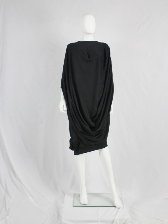 vaniitas vintage Junya Watanabe black draped cocoon dress runway fall 2008 1458
