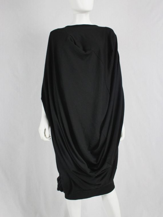 vaniitas vintage Junya Watanabe black draped cocoon dress runway fall 2008 1472
