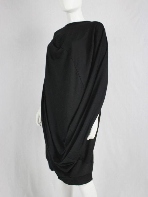 vaniitas vintage Junya Watanabe black draped cocoon dress runway fall 2008 1479