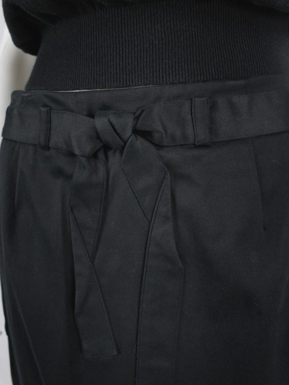 Maison Martin Margiela black maxi skirt with trompe-l'oeil bow — spring ...