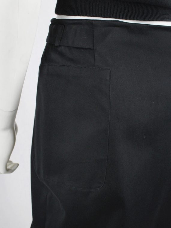 vaniitas vintage Maison Martin Margiela black maxi skirt with trompe-l’oeil bow runway spring 1999 1303