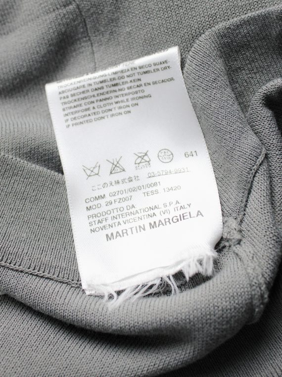vaniitas vintage Maison Martin Margiela grey maxi skirt with mini-skirt back runway spring 2008 4200