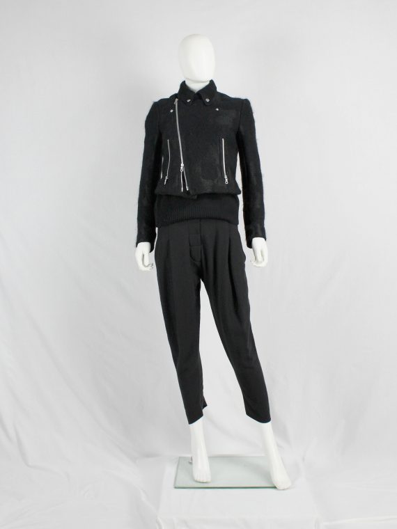 vaniitas vintage Noir Kei Ninomiya black bicker jacket with textured pied-de-poule motif spring 2014 2734