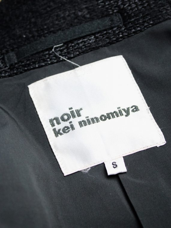 vaniitas vintage Noir Kei Ninomiya black bicker jacket with textured pied-de-poule motif spring 2014 2790