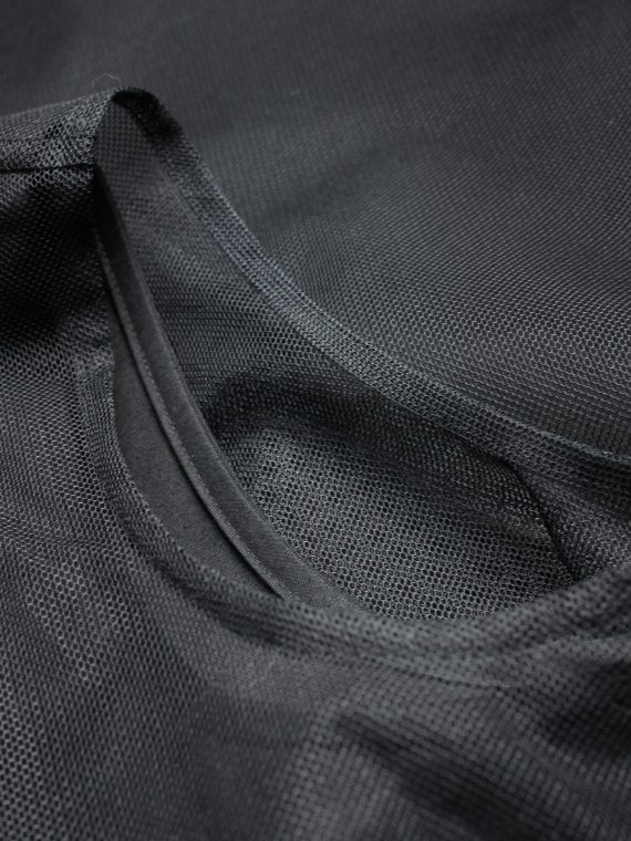 vaniitas vintage Noir Kei Ninomiya black minimalist dress with sheer overlayer fall 2015 3731