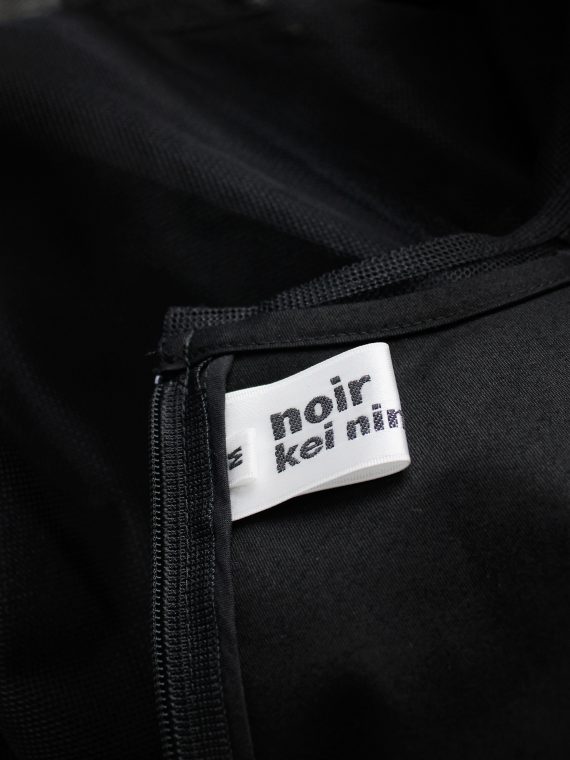 vaniitas vintage Noir Kei Ninomiya black minimalist dress with sheer overlayer fall 2015 3743