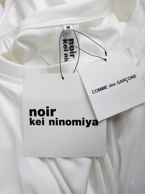 vaniitas vintage Noir Kei Ninomiya white belted dress with sheer side drapes fall 2016 0465