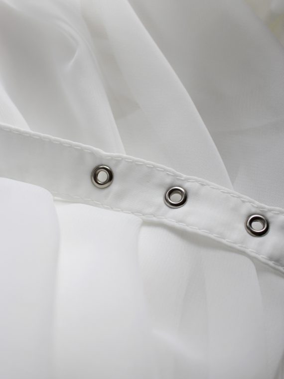 vaniitas vintage Noir Kei Ninomiya white belted dress with sheer side drapes fall 2016 0469