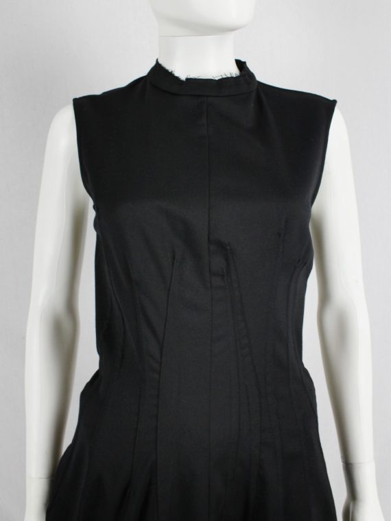vaniitas vintage AF Vandevorst black top with maxi-dress on the front fall 2015 2170