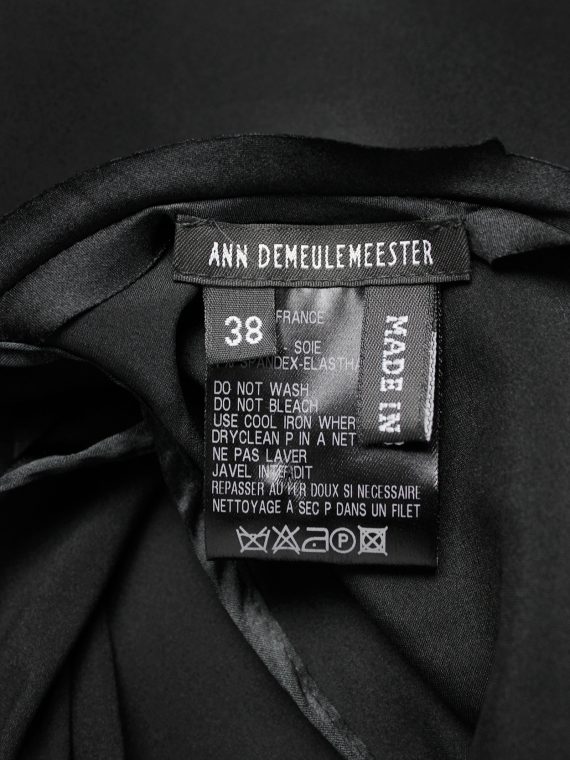 vaniitas vintage Ann Demeulemeester black backless top with minimalist strap spring 2010 0194
