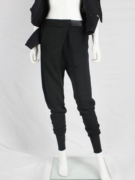 vaniitas vintage Ann Demeulemeester black harem sweatpants with pleated front 8217