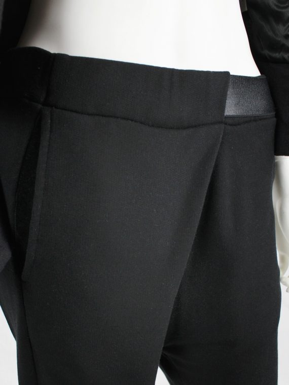 vaniitas vintage Ann Demeulemeester black harem sweatpants with pleated front 8228