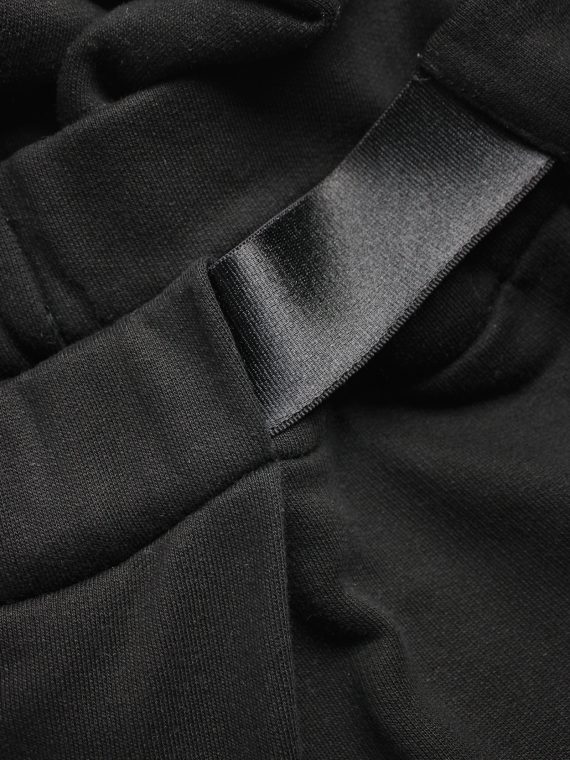 vaniitas vintage Ann Demeulemeester black harem sweatpants with pleated front 8394