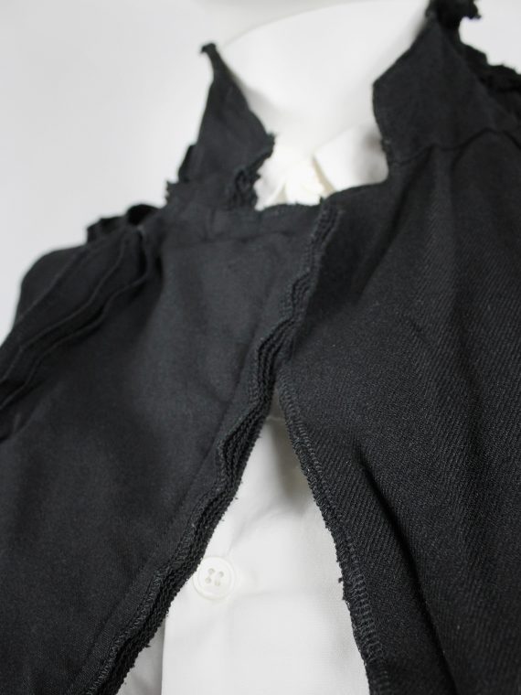 vaniitas vintage Comme des Garcons black cutaway blazer with triple layered panels spring 2010 9262