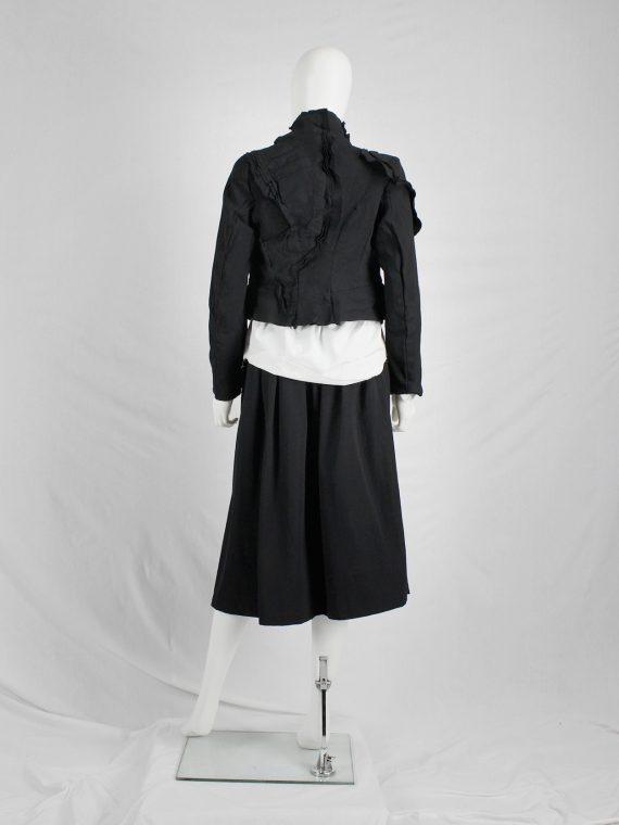 vaniitas vintage Comme des Garcons black cutaway blazer with triple layered panels spring 2010 9338