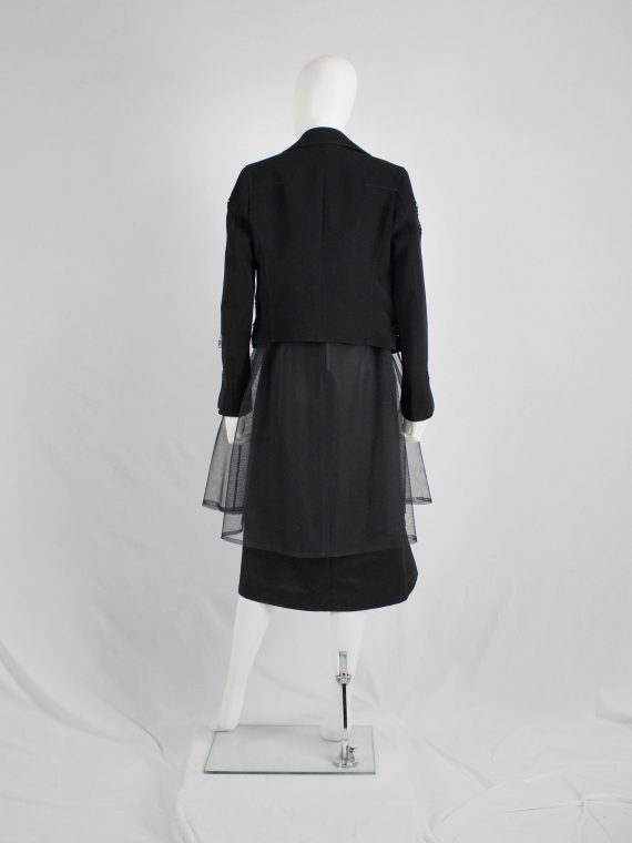 vaniitas vintage Noir Kei Ninomiya black bicker jacket with pearls around the sleeves spring 2015 3535