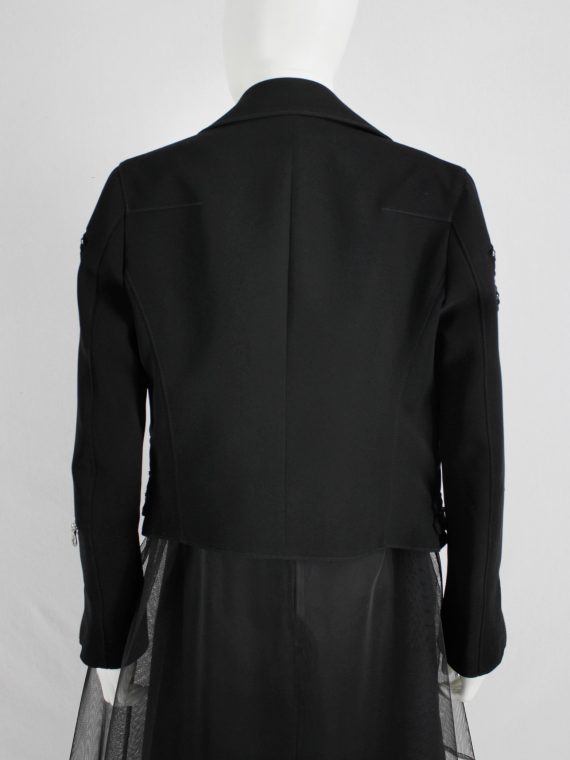 vaniitas vintage Noir Kei Ninomiya black bicker jacket with pearls around the sleeves spring 2015 3558