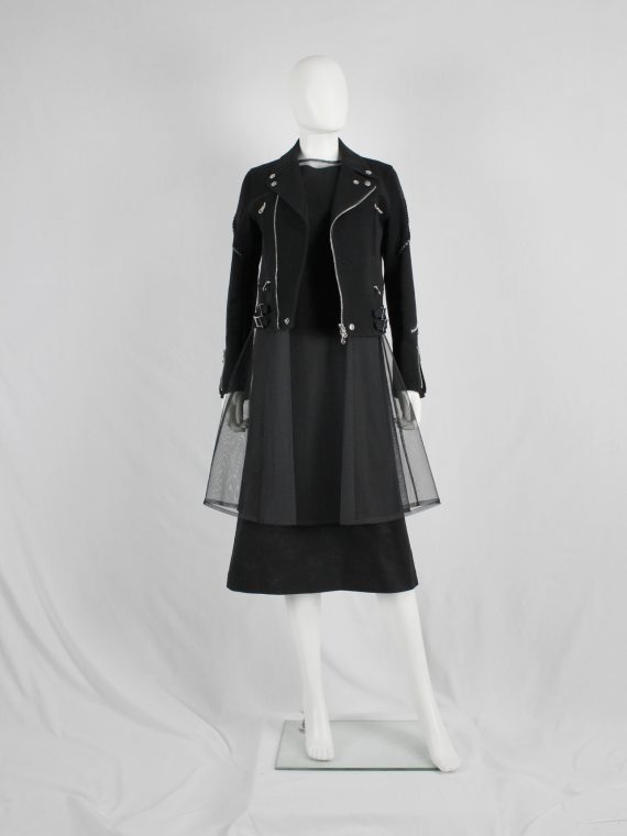 vaniitas vintage Noir Kei Ninomiya black bicker jacket with pearls around the sleeves spring 2015 3582