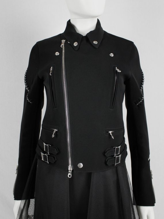 vaniitas vintage Noir Kei Ninomiya black bicker jacket with pearls around the sleeves spring 2015 3623