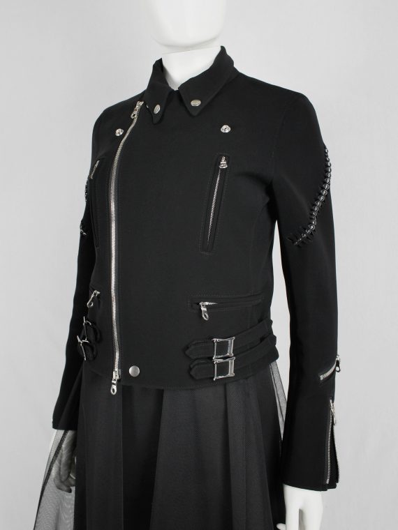 vaniitas vintage Noir Kei Ninomiya black bicker jacket with pearls around the sleeves spring 2015 3629
