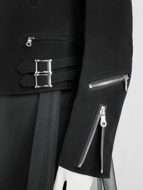 vaniitas vintage Noir Kei Ninomiya black bicker jacket with pearls around the sleeves spring 2015 3663