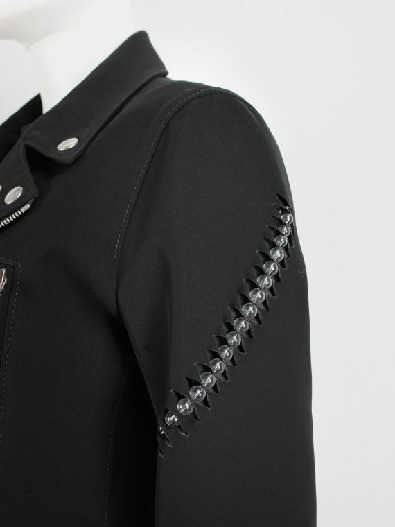 vaniitas vintage Noir Kei Ninomiya black bicker jacket with pearls around the sleeves spring 2015 3671