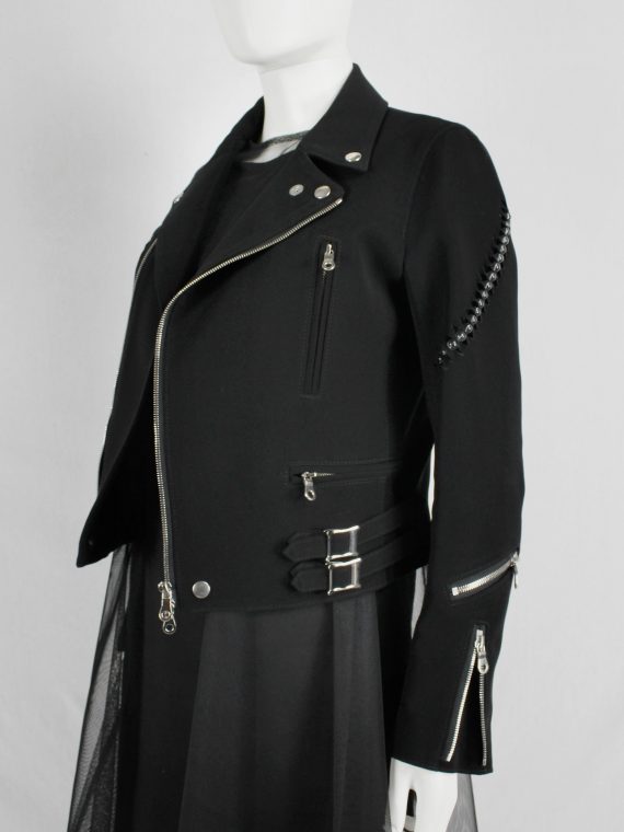 vaniitas vintage Noir Kei Ninomiya black bicker jacket with pearls around the sleeves spring 2015 3680