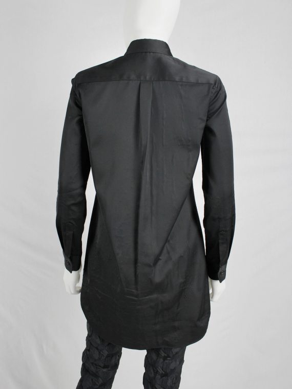 vaniitas vintage Noir Kei Ninomiya black shirt with laser cut-outs and destroyed knit appliqués fall 2013 9820